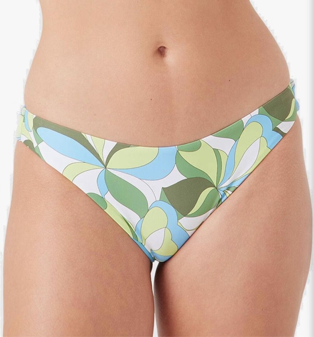 Roxy shirred cheeky M retro look floralswim bottoms
